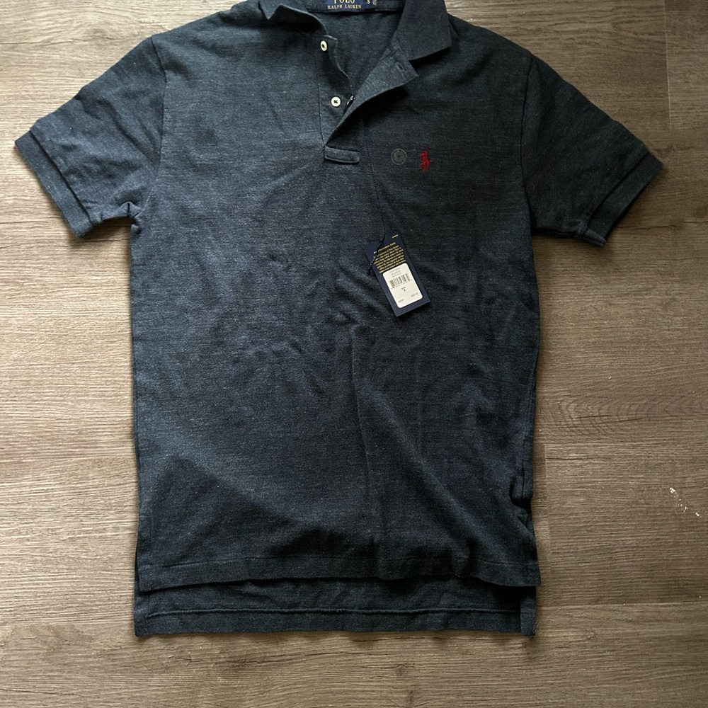 NEW WITH TAGS Men's Ralph Lauren Polo Shirt - Dark Gray/Blue